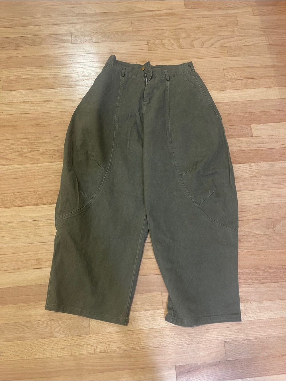 Men's Olive Green Cotton Chino Pants